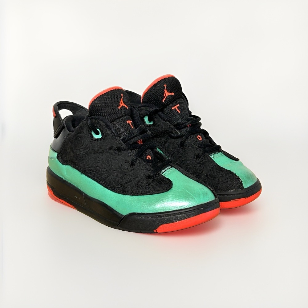 Jordan Dub Zero Kids 10C Sneakers Black InfraredVerde 725744-035 30th MJ Classic